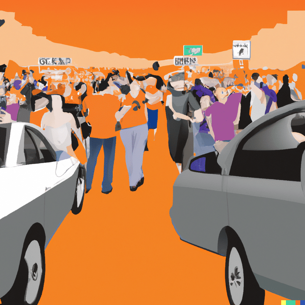 A crowd of people in Baltimore.